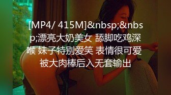 [MP4/ 415M]&nbsp;&nbsp;漂亮大奶美女 舔脚吃鸡深喉 妹子特别爱笑 表情很可爱 被大肉棒后入无套输出