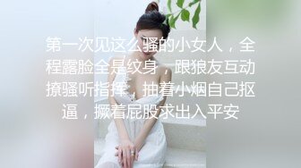 第一次见这么骚的小女人，全程露脸全是纹身，跟狼友互动撩骚听指挥，抽着小烟自己抠逼，撅着屁股求出入平安